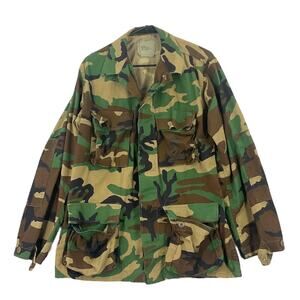 USMC United States Marine Corps Men's Size Small Long Camouflage Jacket Brown